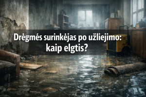 Drėgmės surinkėjas po užliejimo: kaip elgtis?