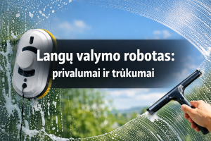 Langų valymo robotas: privalumai ir trūkumai