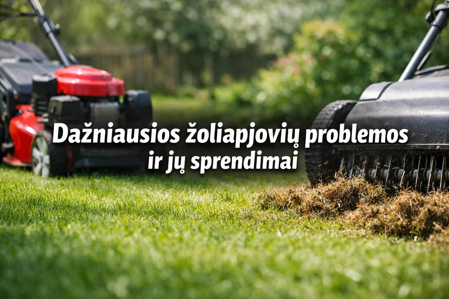 Žoliapjovių problemos ir jų sprendimai